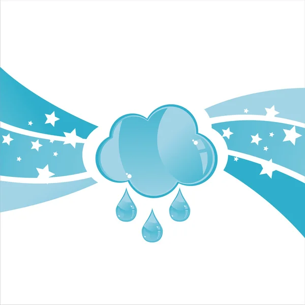 Fondo nuboso lluvioso — Vector de stock