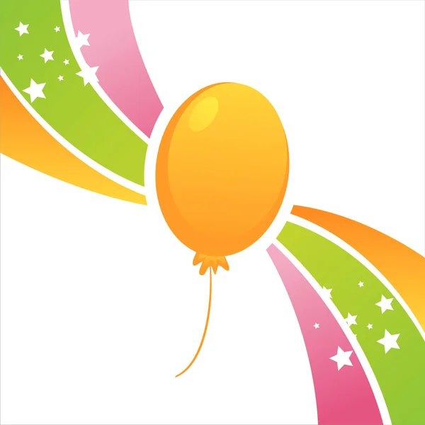 Geburtstag Ballon Hintergrund — Stockvektor