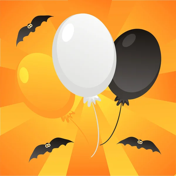Хэллоуин воздушные шары фон — стоковый вектор