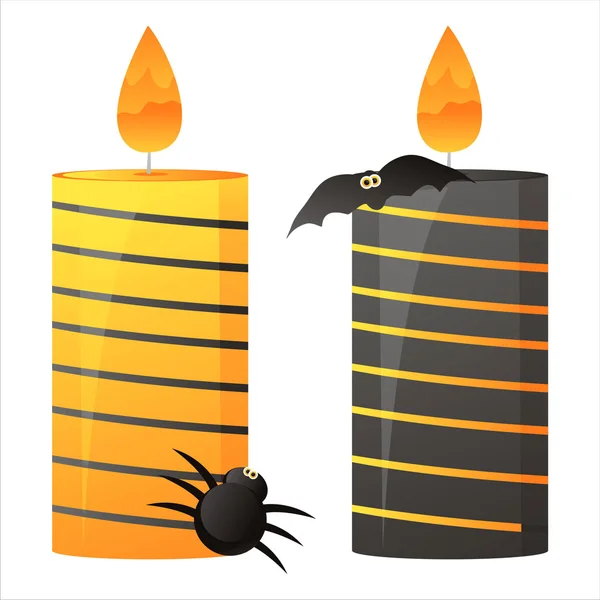 stock vector Halloween candles