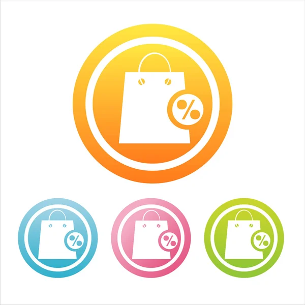 Renkli alışveriş torbaları işaretleri — Stok Vektör