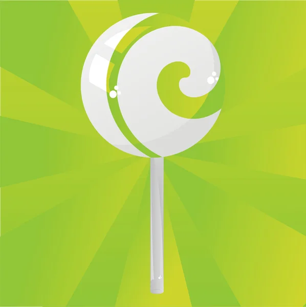 Green lollipop background — Stock Vector
