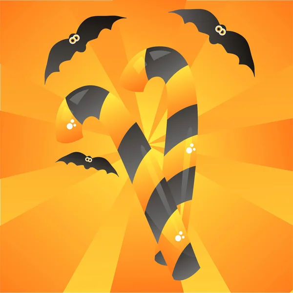 Hintergrund: Halloween-Bonbons — Stockvektor