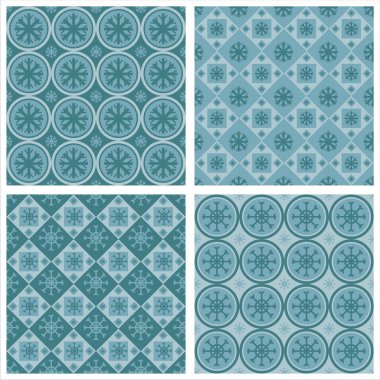 Cute snowflakes patterns clipart