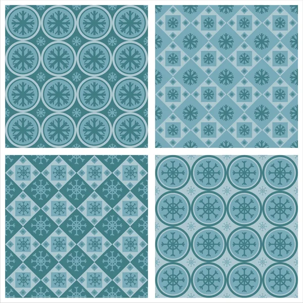 Cute snowflakes patterns — Stockvector