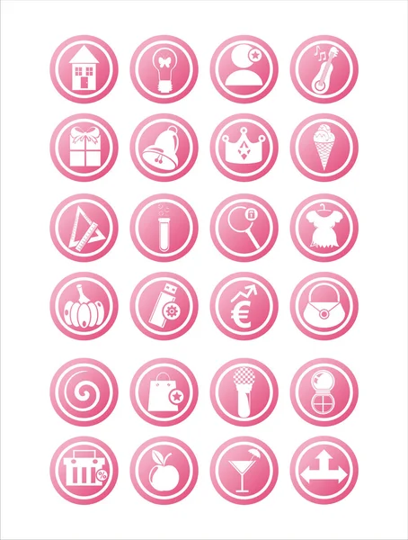 Pink web signs — Stock Vector