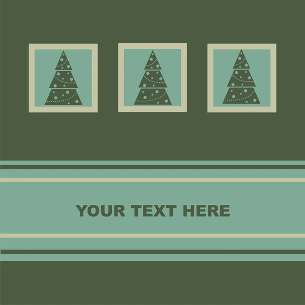 Árvores de Natal cartão —  Vetores de Stock