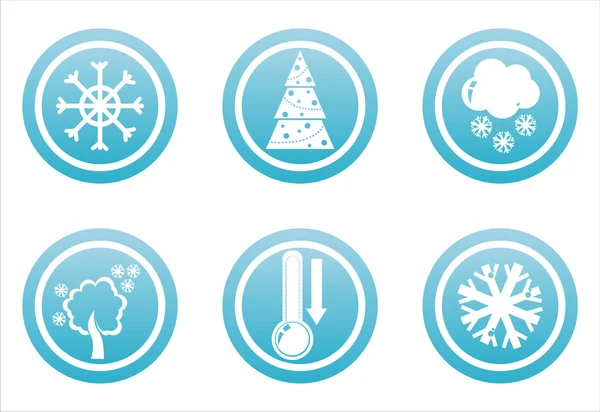 Blue winter signs — Stock Vector