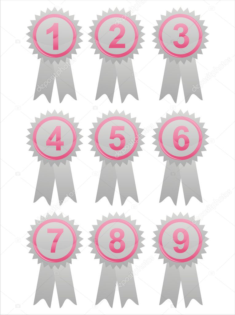 Labels with numbers Stock Vector Image by ©isabelle #7099231