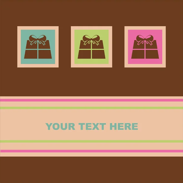 Carte cadeaux colorés — Image vectorielle
