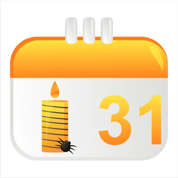 stock vector Halloween calendar icon