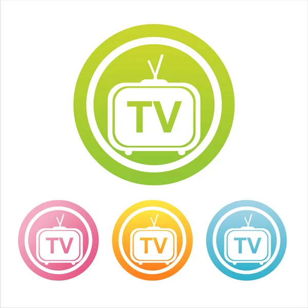 Colorful televisions signs — Stock Vector