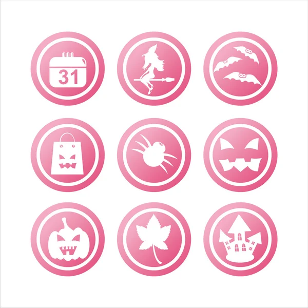 Signos de halloween rosa — Archivo Imágenes Vectoriales