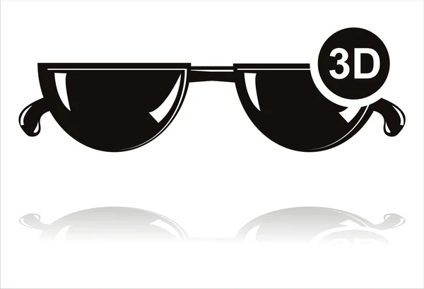 Ícone de óculos 3d — Vetor de Stock