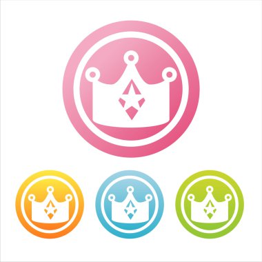 Colorful crown signs clipart