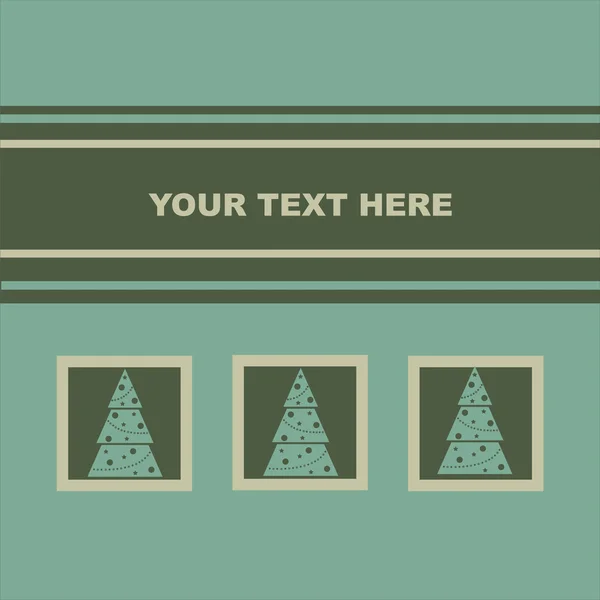 Christmas trees card — Stock Vector