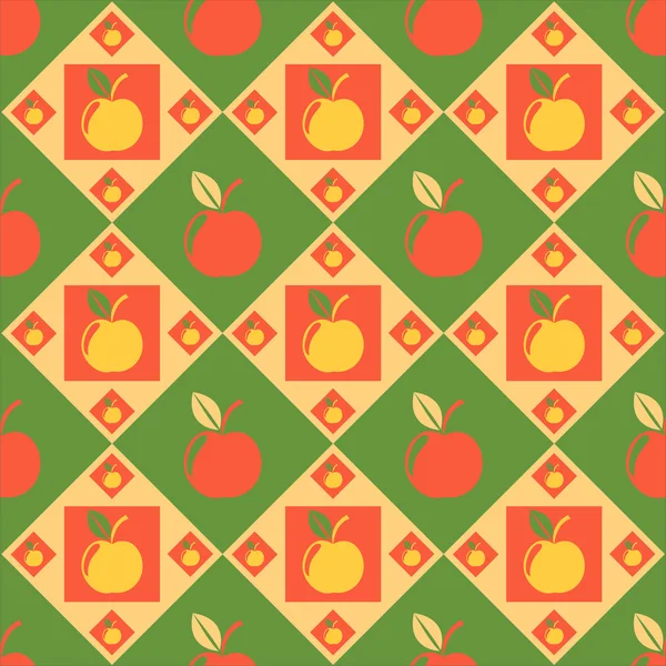 リンゴのパターン — ストックベクタ