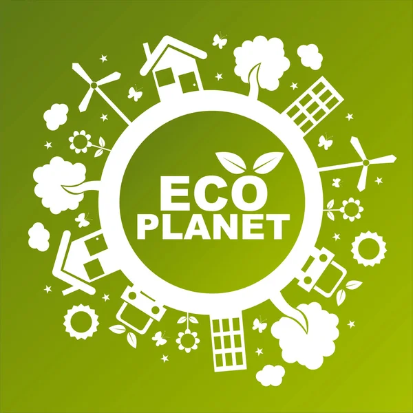 Ekologiczna planeta — Wektor stockowy