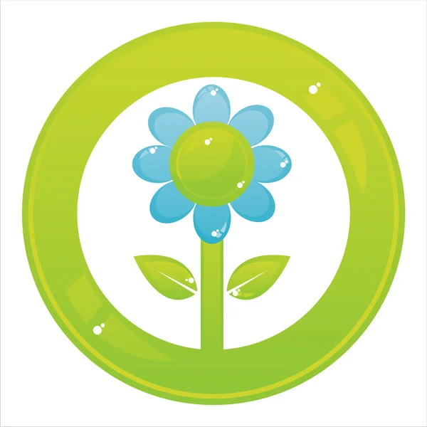 カラフルな花ボタン — ストックベクタ