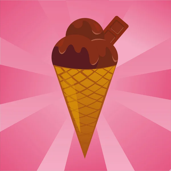 Fond crème glacée — Image vectorielle