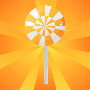 Turuncu lolipop arka plan