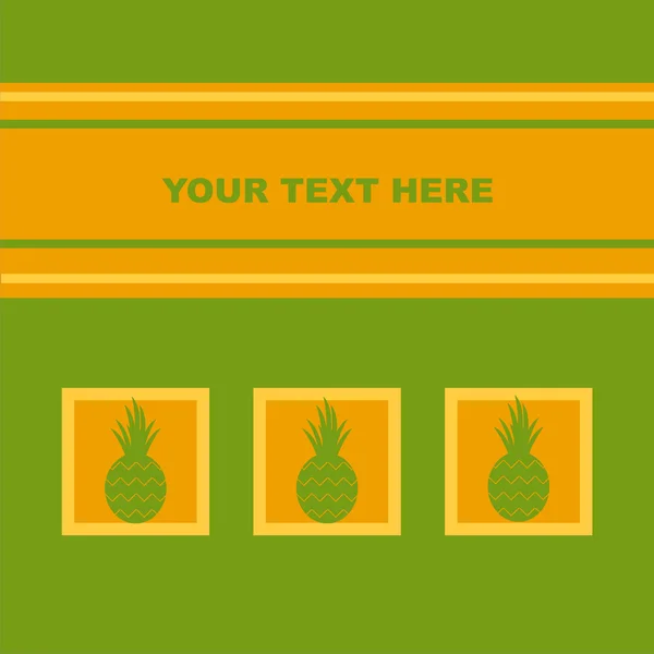 Carta dell'ananas — Vettoriale Stock