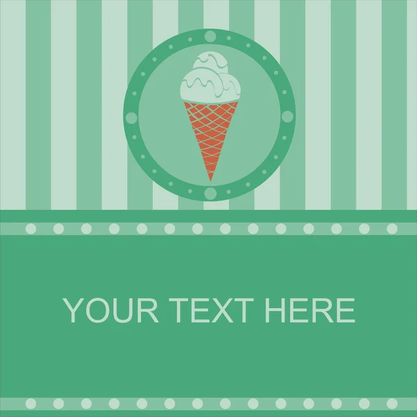 Cadre de crème glacée verte — Image vectorielle