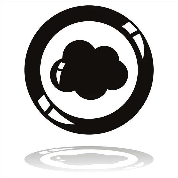 黒い雲のボタン — ストックベクタ