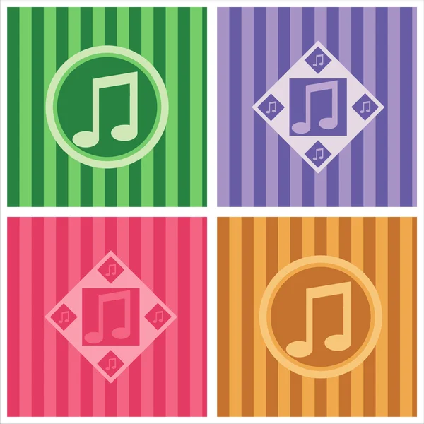 Cute musical backgrounds — Stock Vector