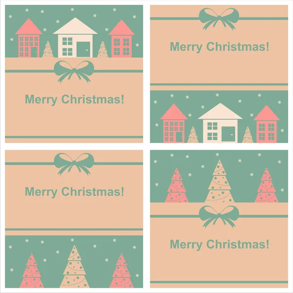 Sevimli Noel kartları — Stok Vektör