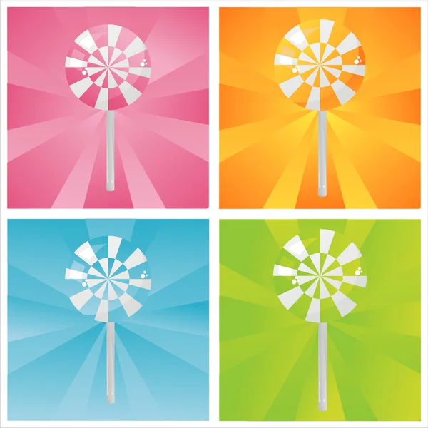 Colorful lollipops backgrounds — Stock Vector