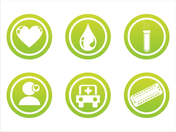 Зеленые медицинские знаки — стоковый вектор