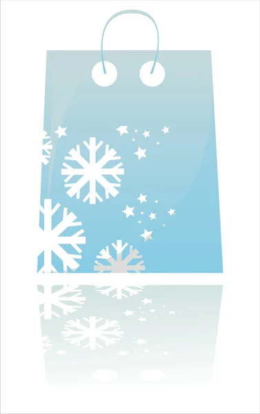 Sac shopping hiver — Image vectorielle
