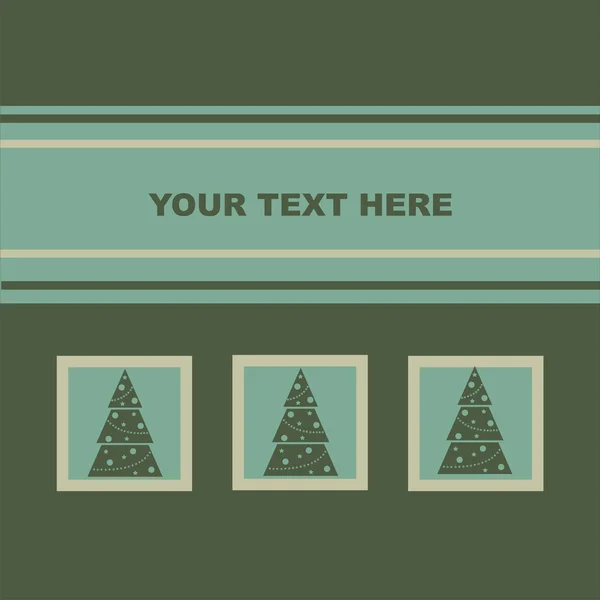 Árvores de Natal cartão — Vetor de Stock