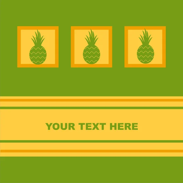 Ananas karta — Stockový vektor