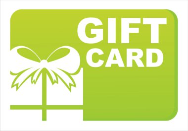 Green gift card clipart