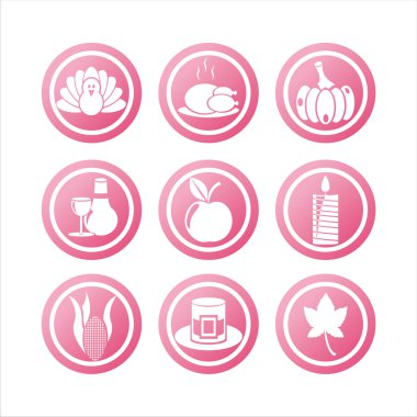 Pink thanksgiving day signs clipart