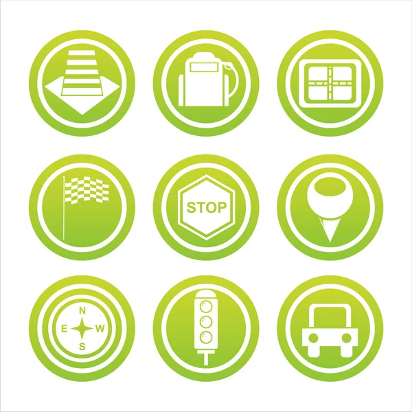 Panneaux de signalisation verts — Image vectorielle