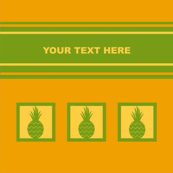 Carte ananas — Image vectorielle