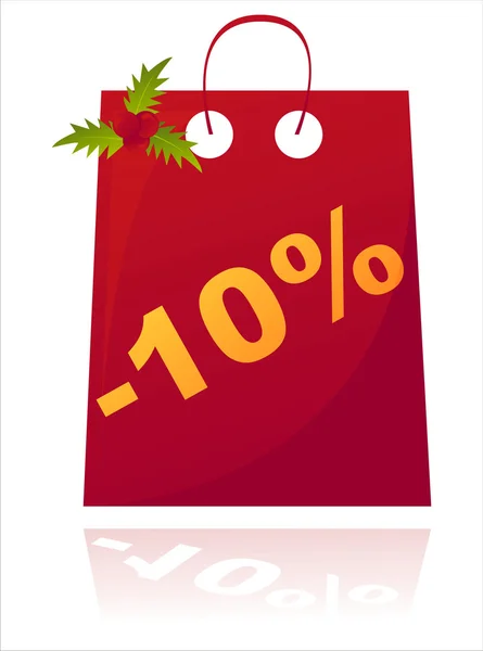 Sac de vente de Noël — Image vectorielle