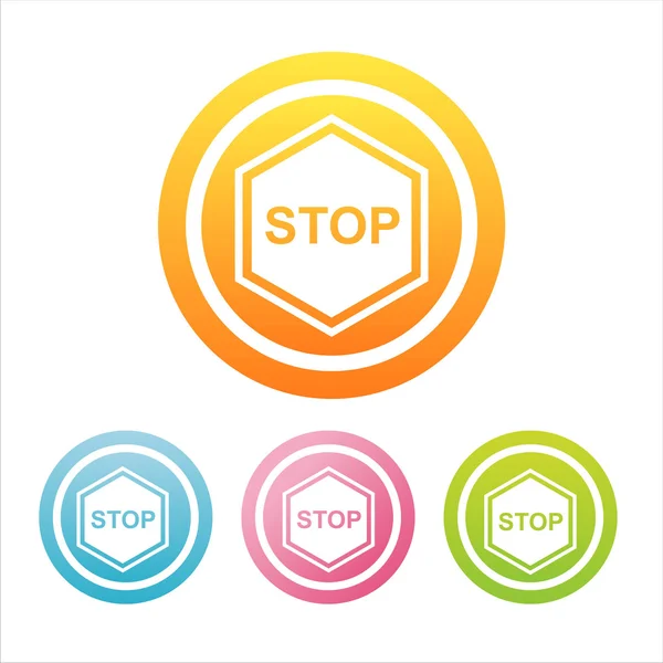 Colorful traffic sign stop signs — Stock Vector
