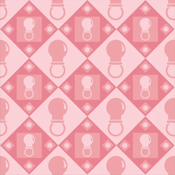 핑크 아기 젖꼭지 패턴 — 스톡 벡터