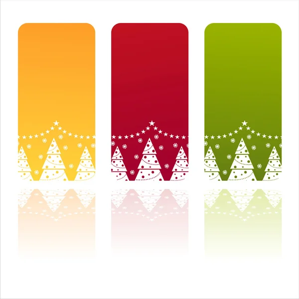 多彩的圣诞节横幅 — 图库矢量图片