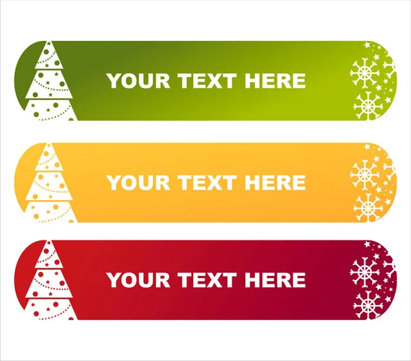 Bannières de Noël colorées — Image vectorielle