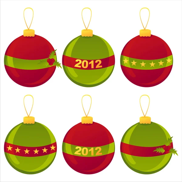 Bolas de Navidad coloridas — Archivo Imágenes Vectoriales