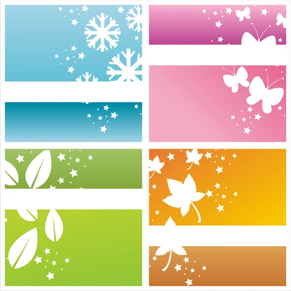 Colorful seasonal backgrounds — Stock Vector