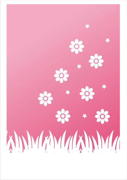 粉红花色背景 — 图库矢量图片