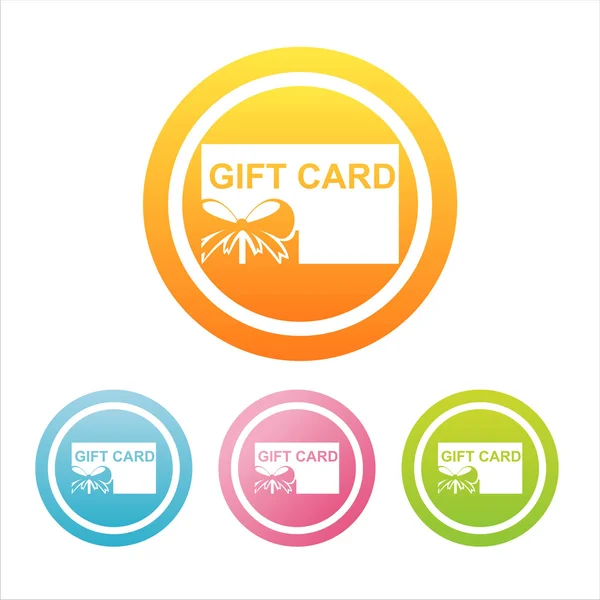 Carte regalo colorate segni — Vettoriale Stock