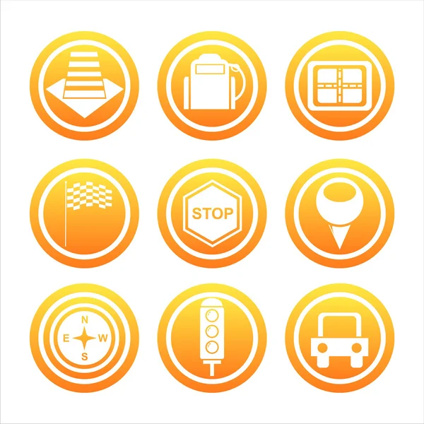 橙色交通标志 — 图库矢量图片