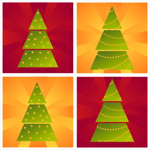 Weihnachtsbäume Hintergründe — Stockvektor